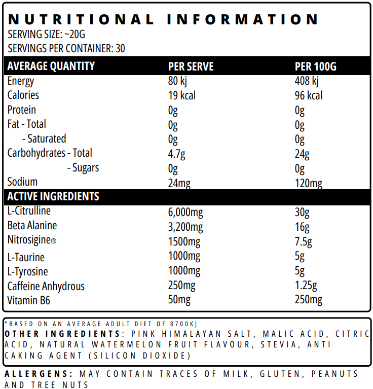 Training Day Labs Pre - 30 Serves