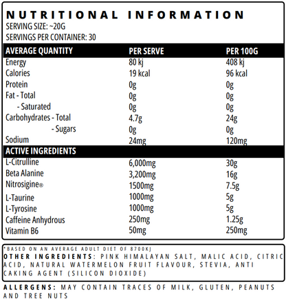 Training Day Labs Pre - 30 Serves