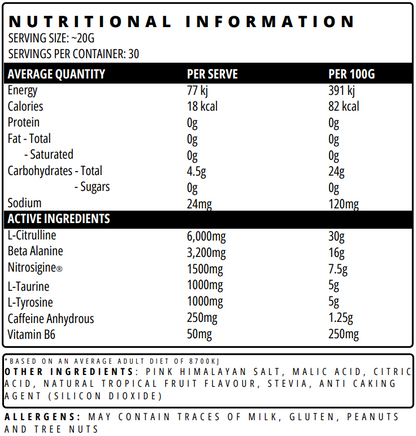 Training Day Labs Pre - 30 Serves